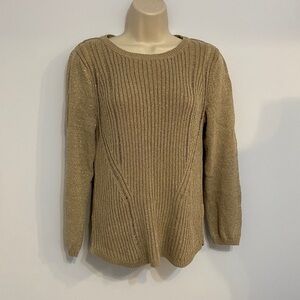 4/$35 Cleo petites large Gold Shimmer Stretch Knit